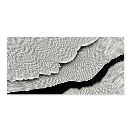 Black & White Sea Waves Oil Painting