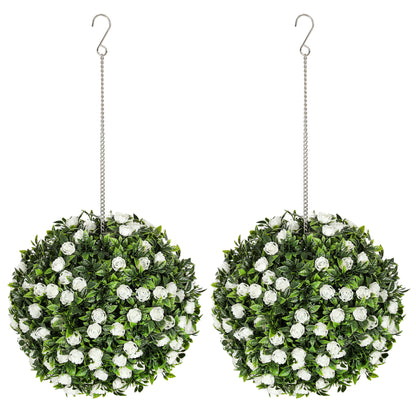 UV-protected Topiary Purple Rose Balls