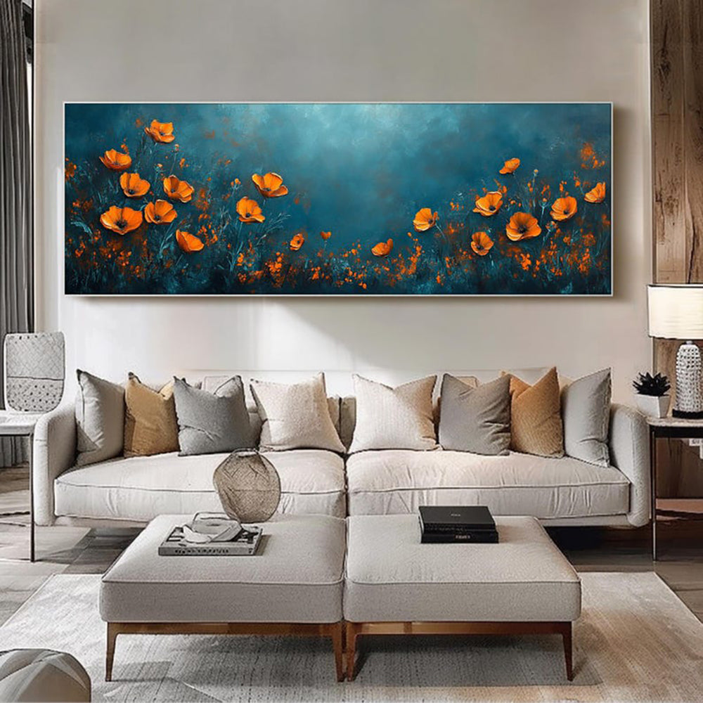 Abstract Floral Oil Painting