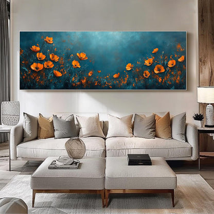 Abstract Floral Oil Painting