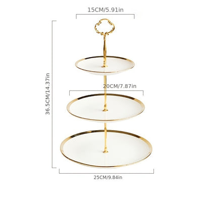 Gold Ceramic Fruit Tray