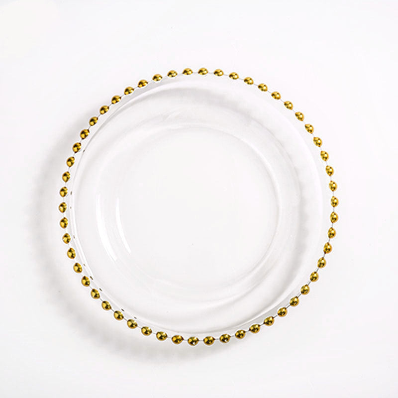 Gold Rim Glass Plate