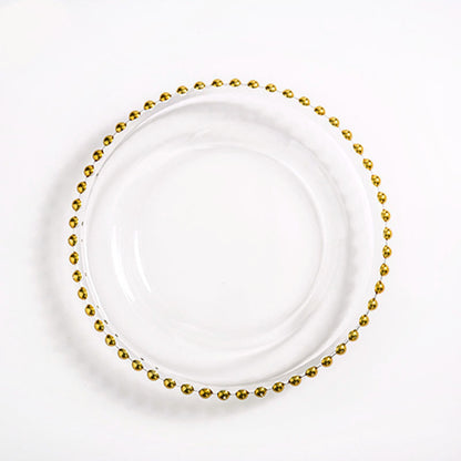 Gold Rim Glass Plate