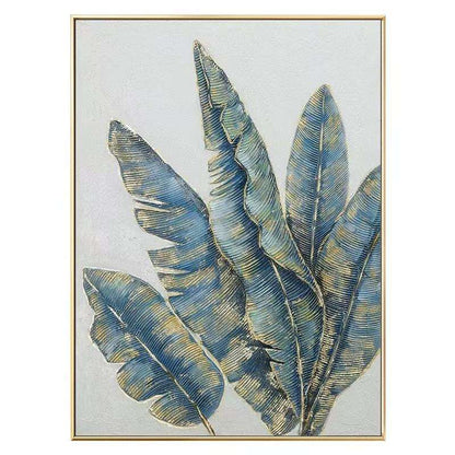 Golden And Green Leaves Oil Painting