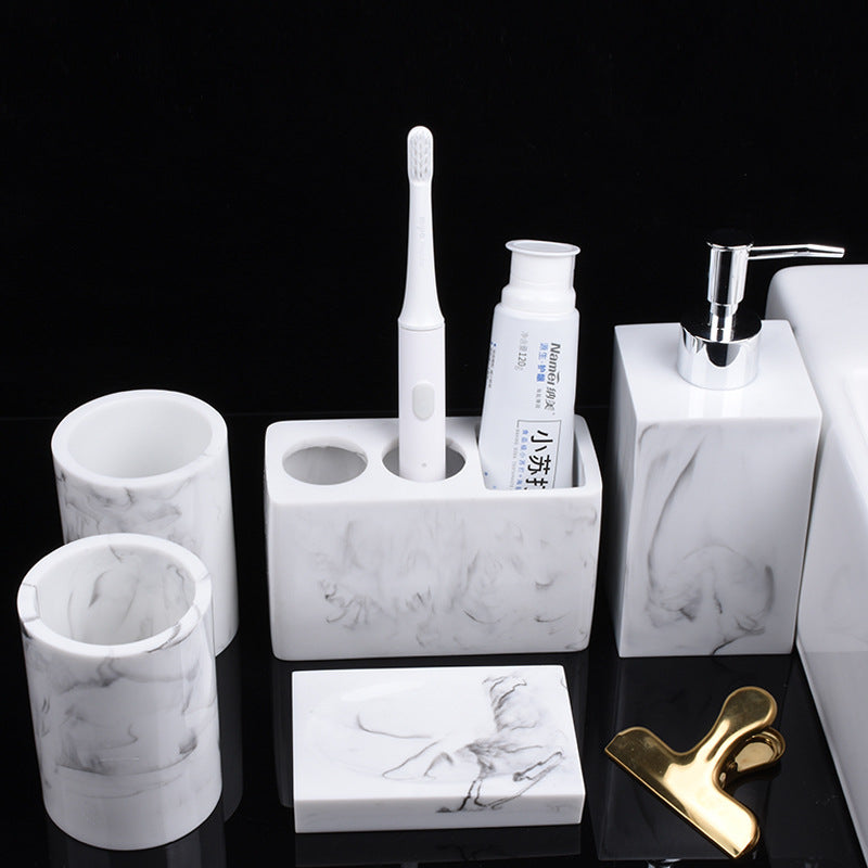 Simple Resin Bathroom Set