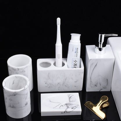 Simple Resin Bathroom Set