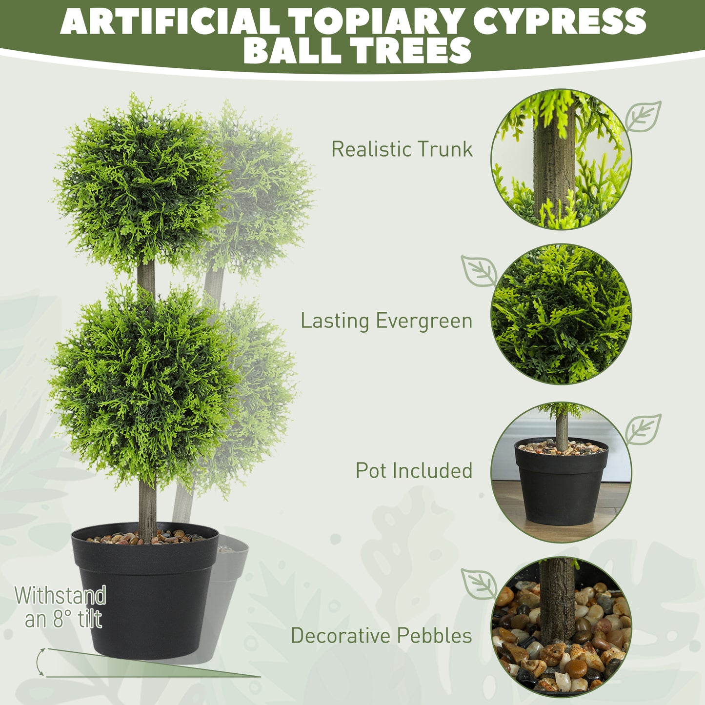 Topiary Ball Shaped Boxwood Trees
