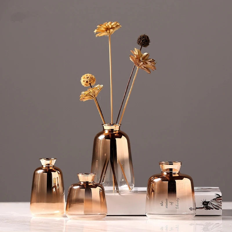 Gold Transparent Decoration Vase