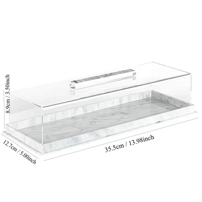 Rectangular Marbleized Cake Tray