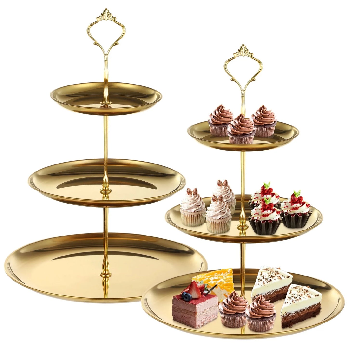 Gold Display Tower Stands