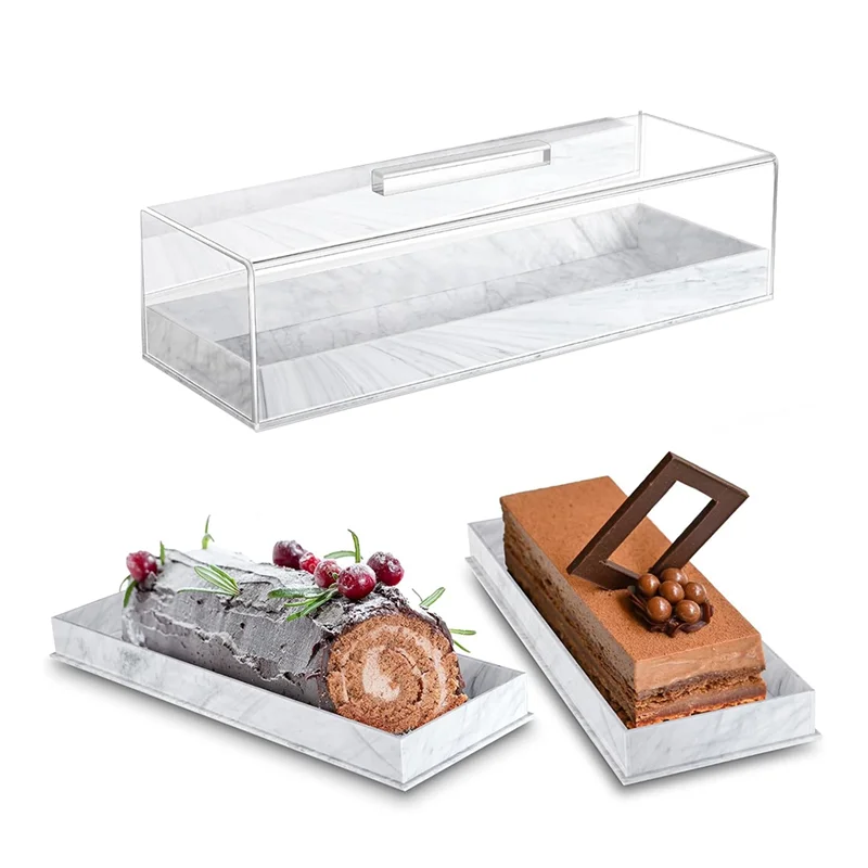 Rectangular Marbleized Cake Tray
