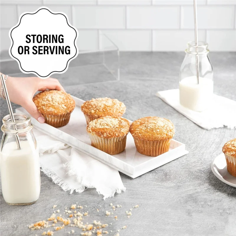 Rectangular Marbleized Cake Tray