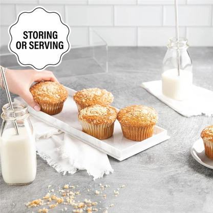 Rectangular Marbleized Cake Tray