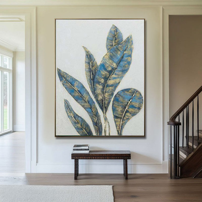 Golden And Green Leaves Oil Painting