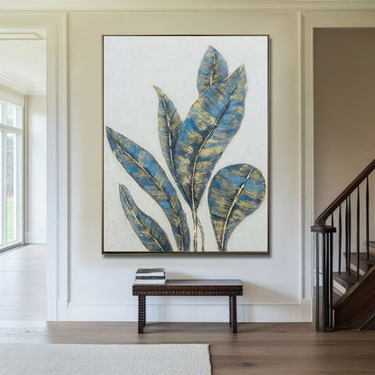 Golden And Green Leaves Oil Painting