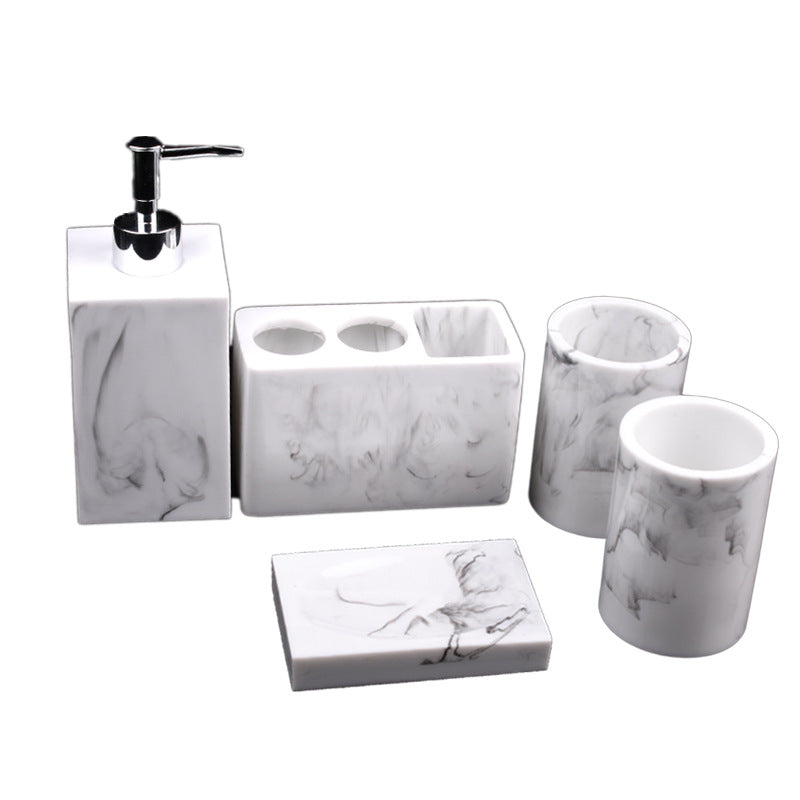 Simple Resin Bathroom Set
