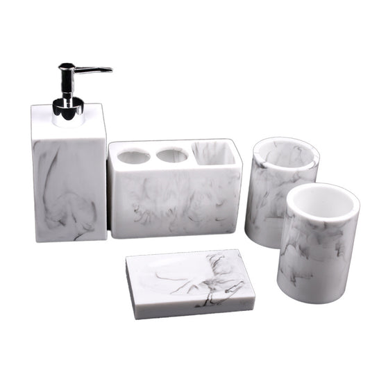 Simple Resin Bathroom Set