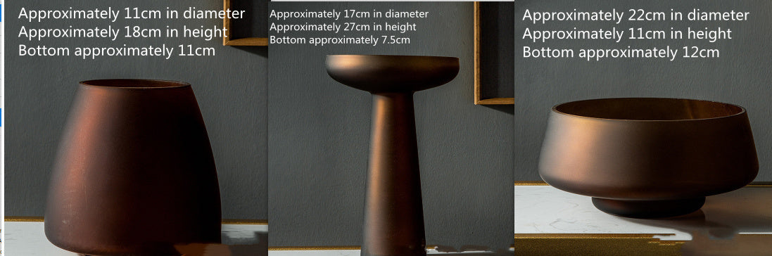 Frosted Coffee Color Vase