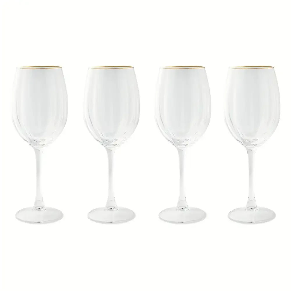 Gold Rim Wine Glass