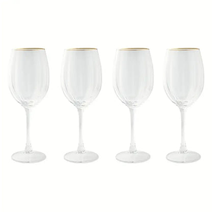 Gold Rim Wine Glass
