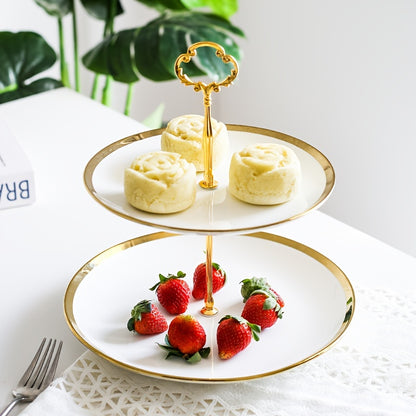 Gold Ceramic Fruit Tray