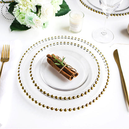 Gold Rim Glass Plate