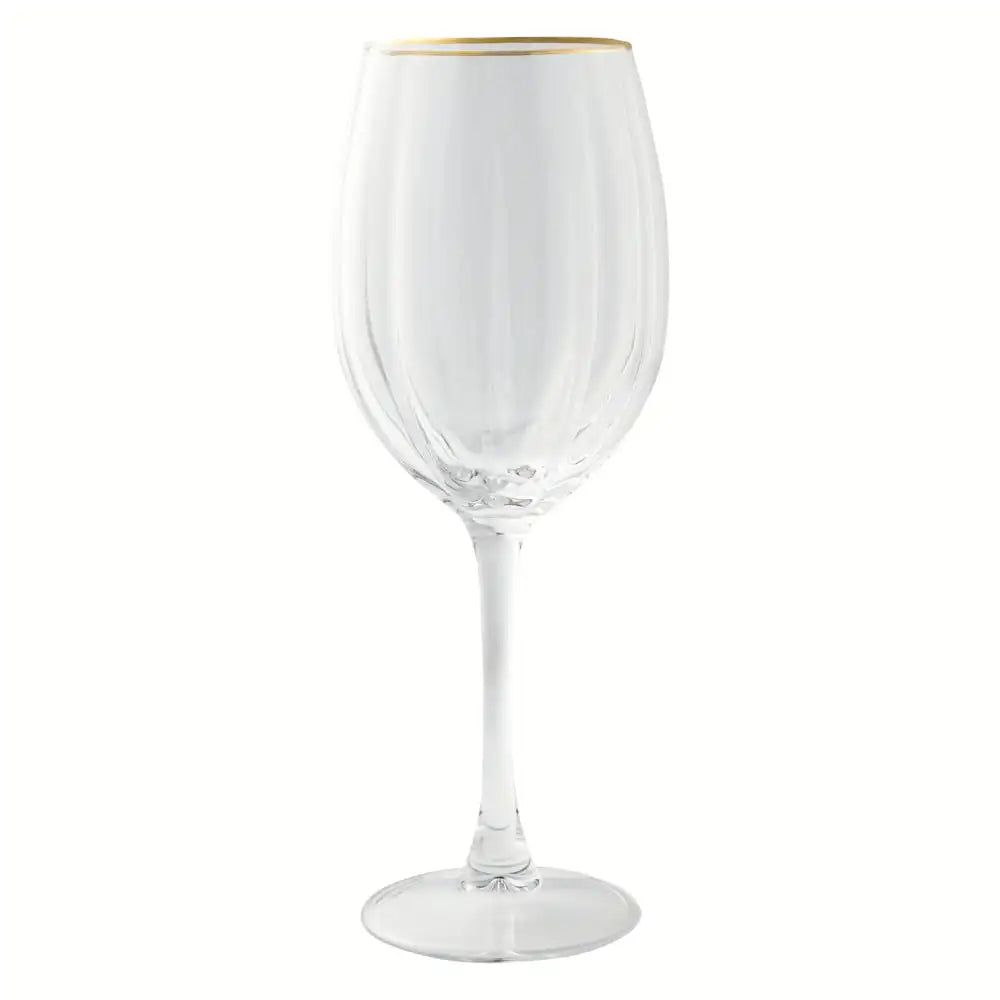 Gold Rim Wine Glass