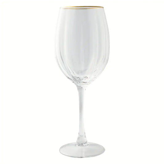 Gold Rim Wine Glass