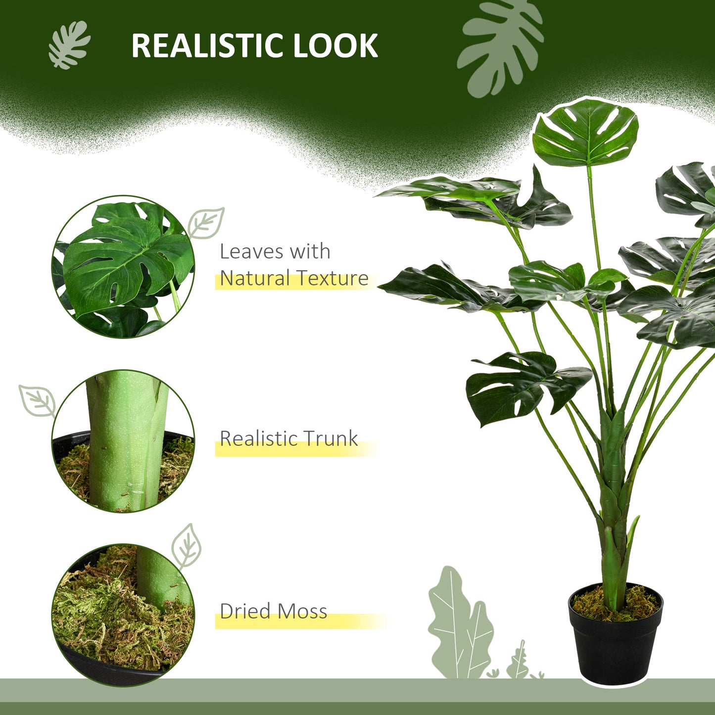 2PCS Decorative Artificial Plant In Pot