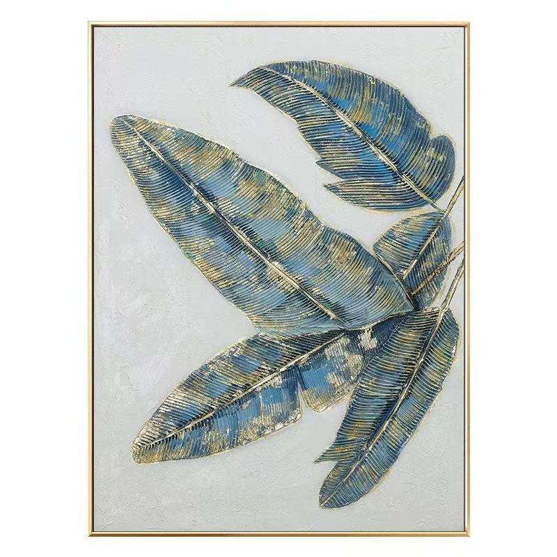 Golden And Green Leaves Oil Painting