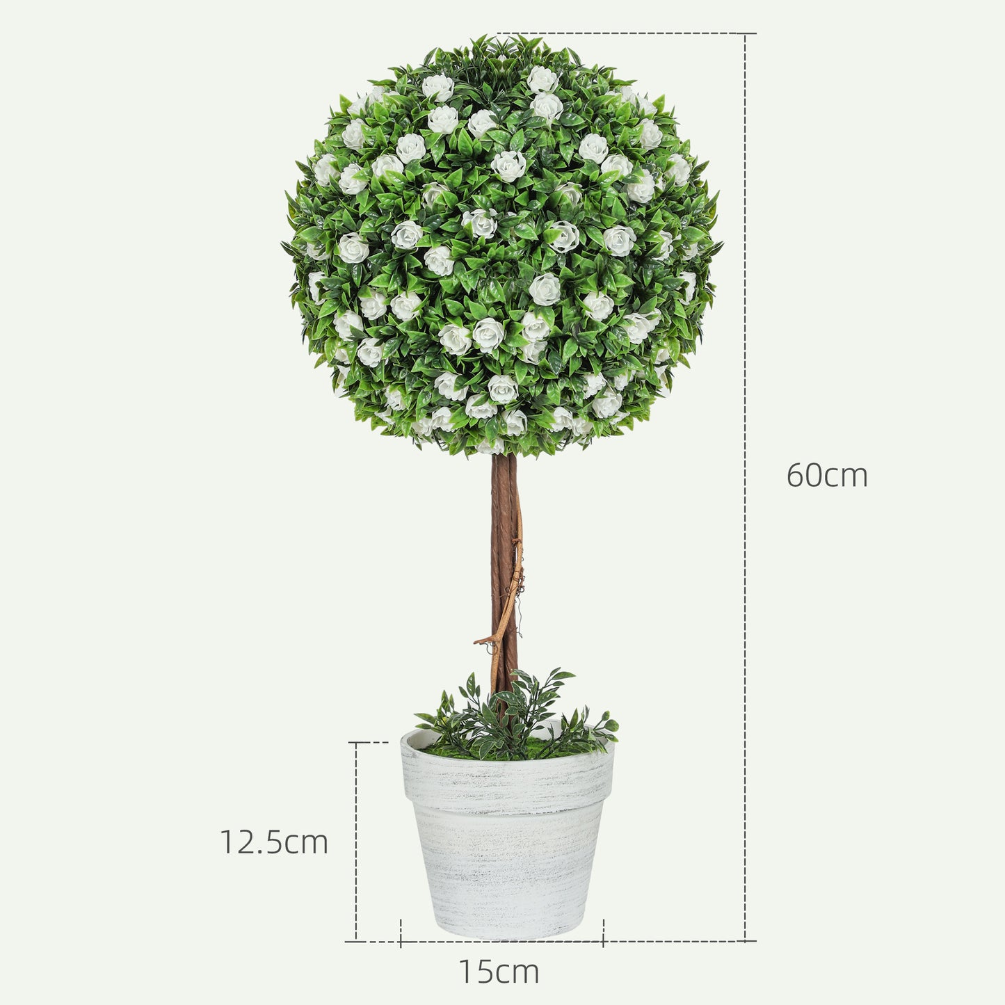 Topiary Ball Tree With Rose Flower