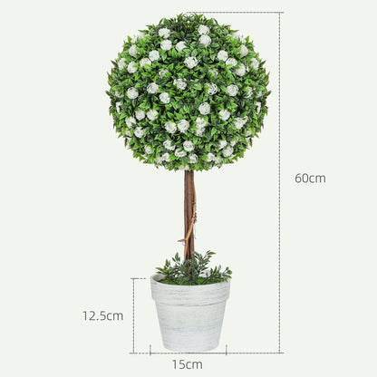 Topiary Ball Tree With Rose Flower