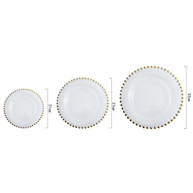 Gold Rim Glass Plate