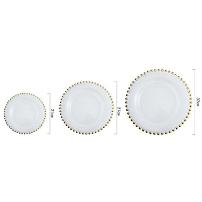 Gold Rim Glass Plate