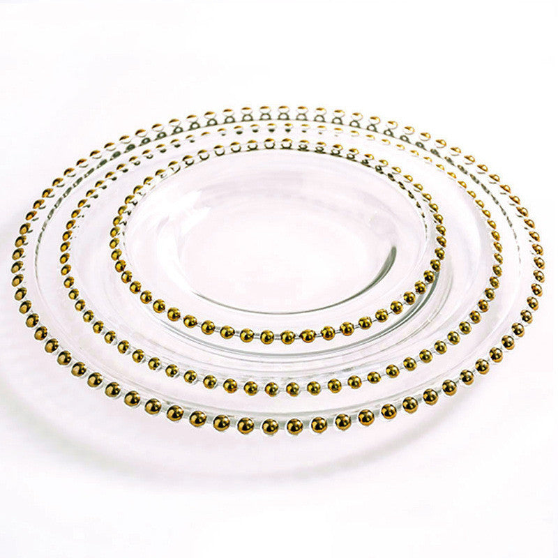 Gold Rim Glass Plate
