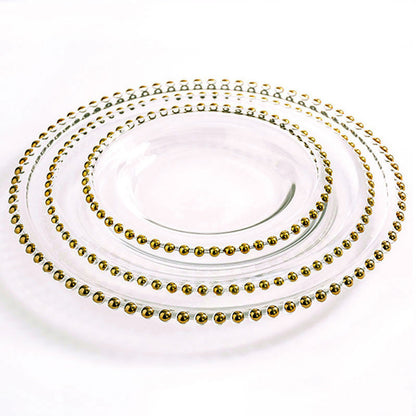Gold Rim Glass Plate