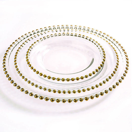 Gold Rim Glass Plate