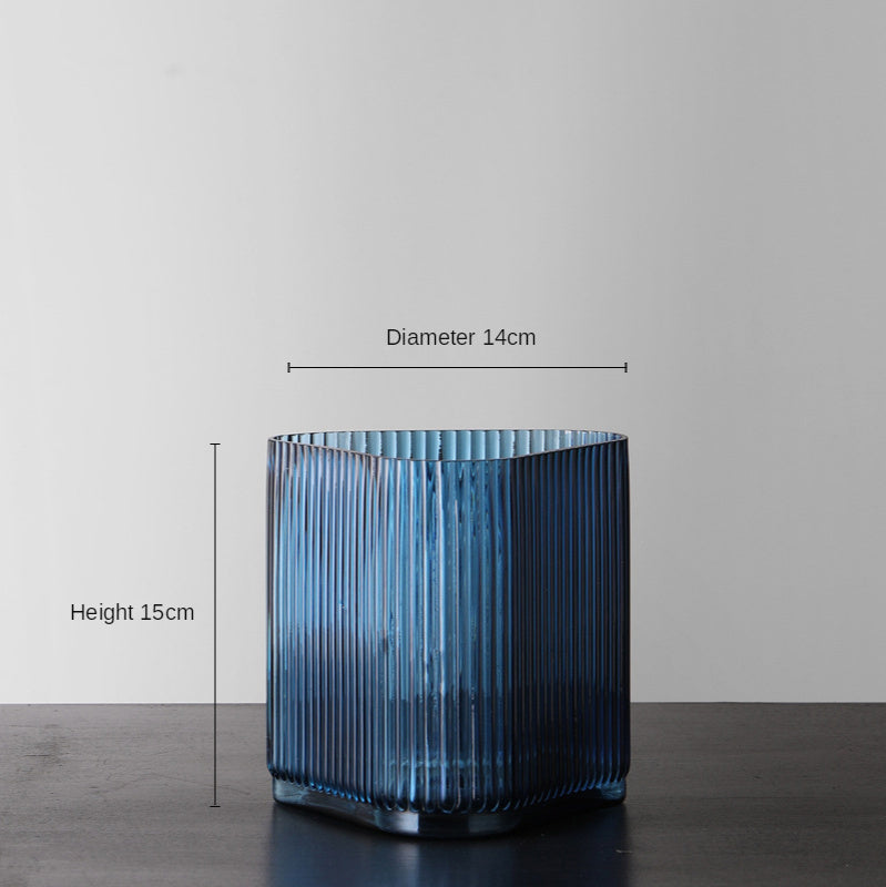 Vertical Pattern Glass Vase