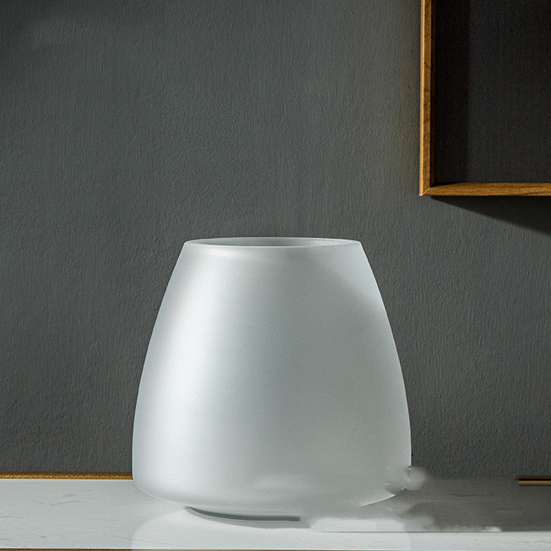 Frosted Coffee Color Vase