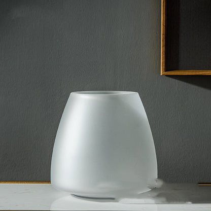 Frosted Coffee Color Vase