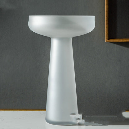 Frosted Coffee Color Vase