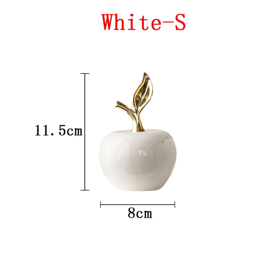 Classic European Style Ceramic Cute Funny Christmas Fruit Ornament Home Room Figurines Arts Crafts Desk Decor Statues Sculpture