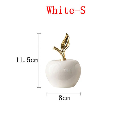 Classic European Style Ceramic Cute Funny Christmas Fruit Ornament Home Room Figurines Arts Crafts Desk Decor Statues Sculpture