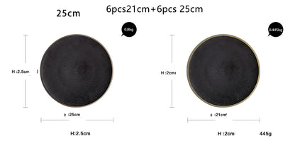 Black Large Plate