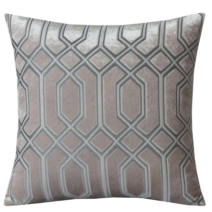 Two Pack Champagne Geometric Decorative Cushions