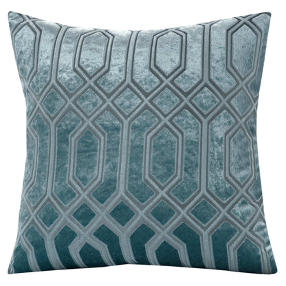 Teal Geometric Decorative Cushions
