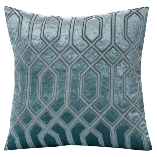 Teal Geometric Decorative Cushions