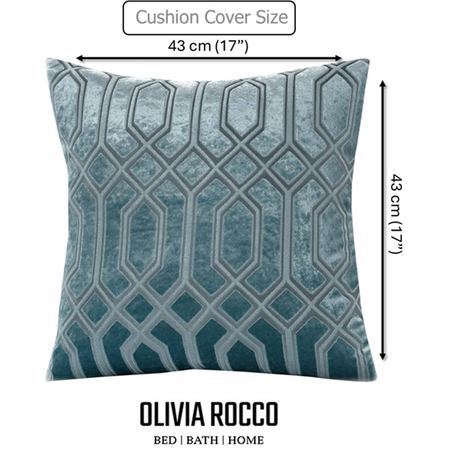 Teal Geometric Decorative Cushions
