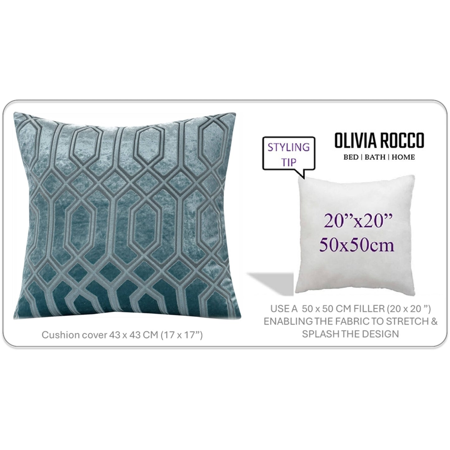 Teal Geometric Decorative Cushions